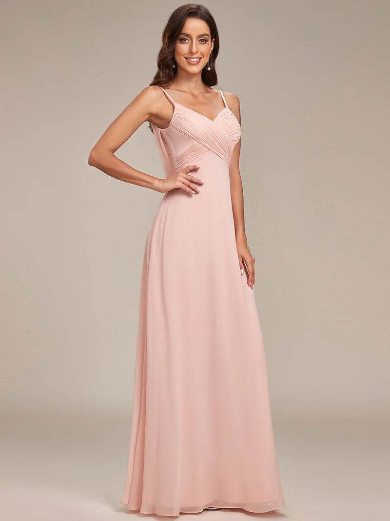Sleeveless A-Line Evening Dress – Elegant Formal Gown for Special Occasions - Biamonde